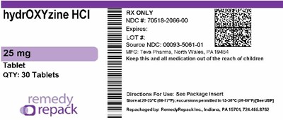 Hydroxyzine HCl 25mg 70518 2066 00
